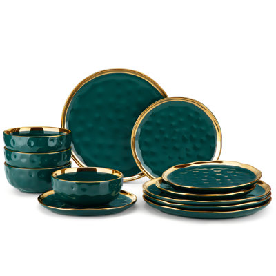 Aiyden 12 Piece Ceramic Dinnerware Set - Service for 4