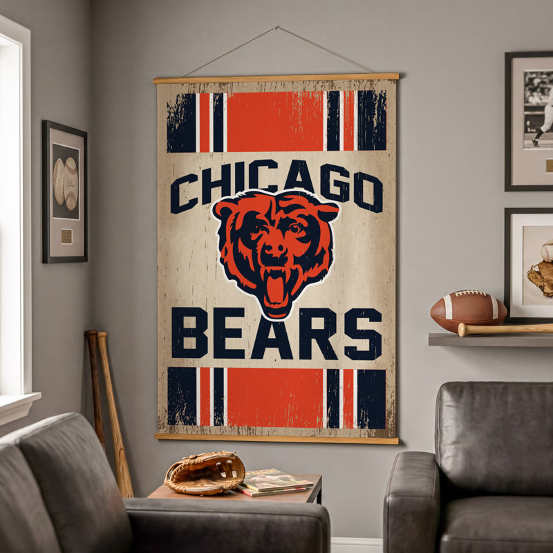 Tapisserie murale 36 po x 54 po Chicago Bears, Bears de Chicago