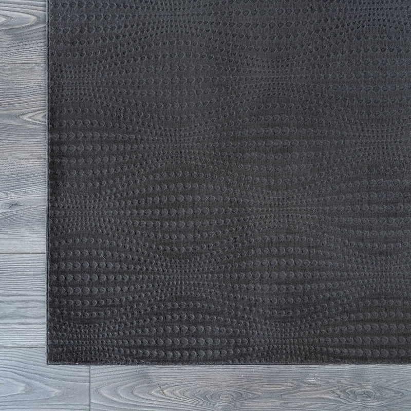 Non-Slip Area Rug, Rectangle 4' x 6', Dark Gray