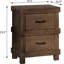 Table de chevet rustique pour chambre à coucher avec chêne antique - offre une conception de finition tranquille pour une solution de rangement