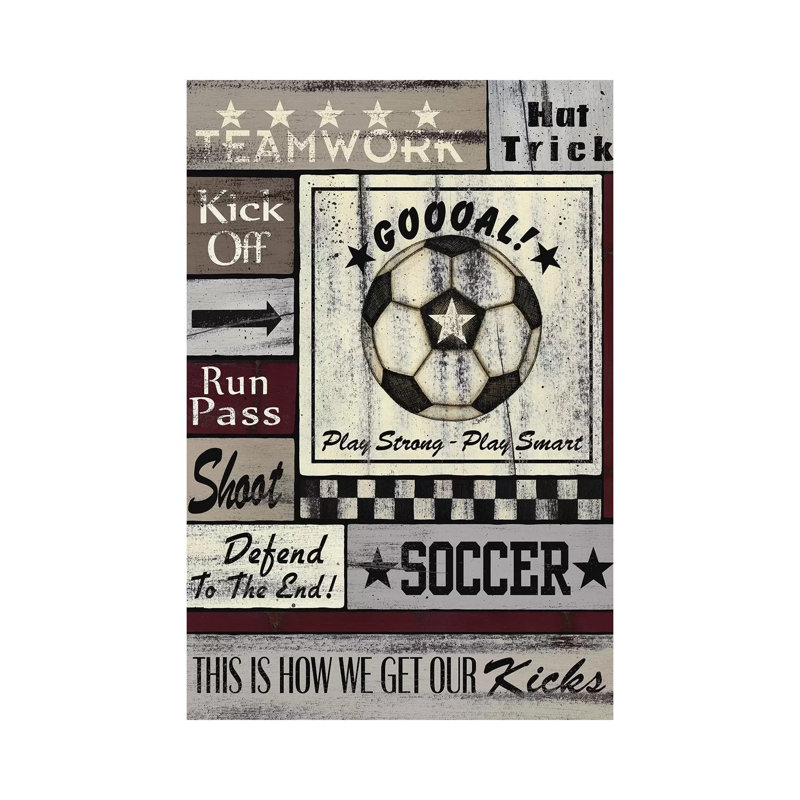 Soccer Goal 1 Piece Wrapped Canvas Wall Art, 101.6 cm H x 66.04 cm W x 3.175 cm D