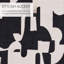 Tapis noir / crème abstrait fait à la main (8 pi x 10 pi)-1032179232