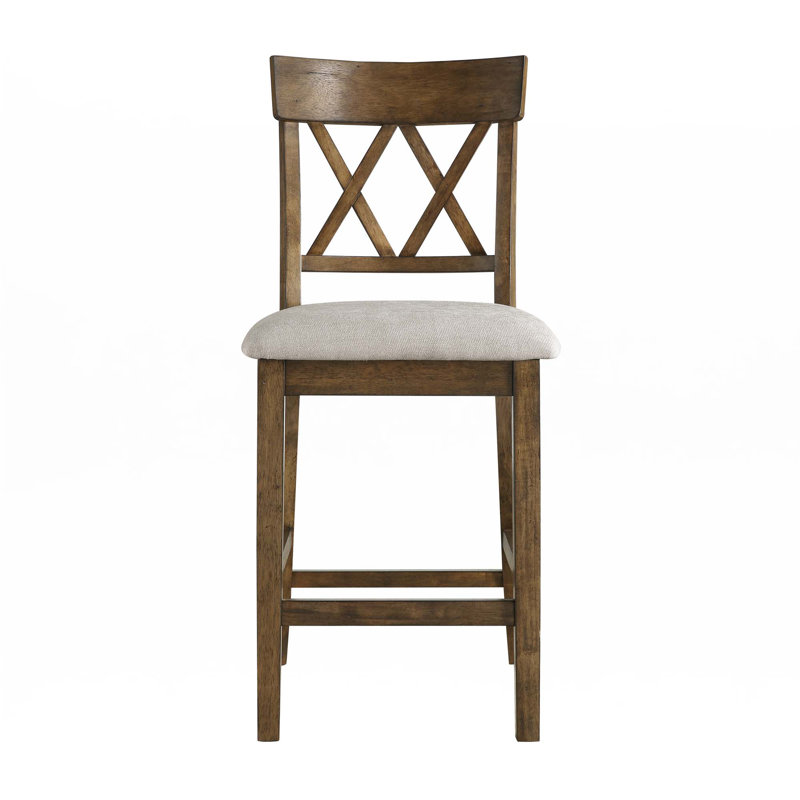 Chaises à hauteur de comptoir, Chêne clair, Ensemble de 2