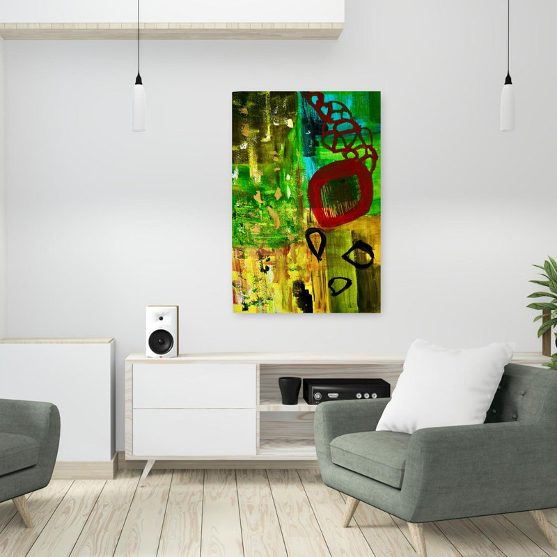 Art contemporain, art contemporain abstrait, H 36 po x l 24 po