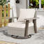 Chaise berçante pivotante avec coussin en oléfine Creal-531829665