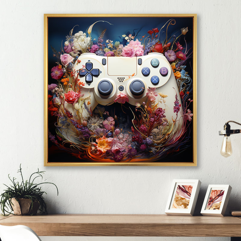 Bloom - Jeux vidéo - Art mural, H 30 po x l 30 po, Or