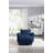 Chenille Upholstered Oversized  Armchair with Ottoman-1260962760