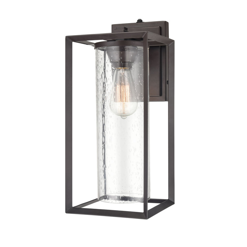 Wall Light, Black, 17.5" H x 9" W x 9" D