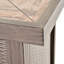Table de foyer avec foyer gris 50 000, taille 42 po, motif effet, plateau de table en céramique, base en acier, couvercle, pierres de lave, housse, accessoires de foyer, foyer, protection contre les intempéries,