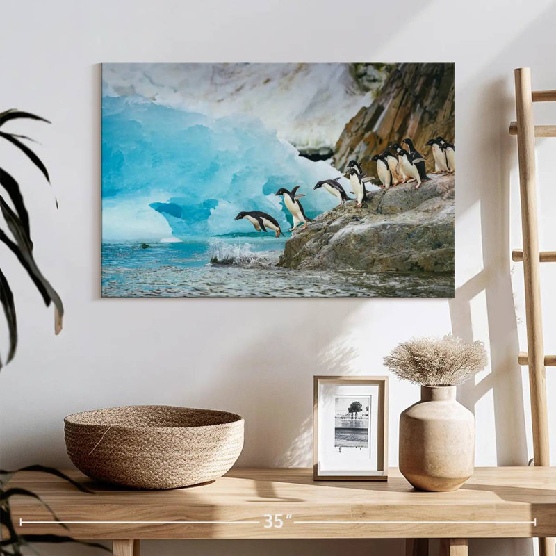 Brampt Diving Penguins, 16" H x 24" W