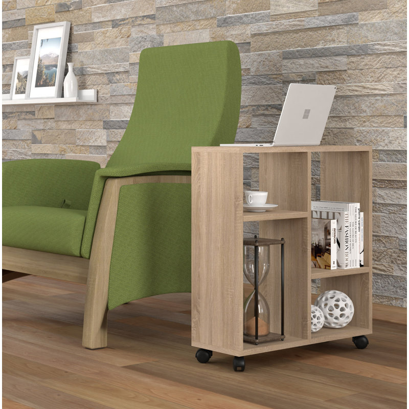 Jandre Wheel End Table, Sonoma Oak