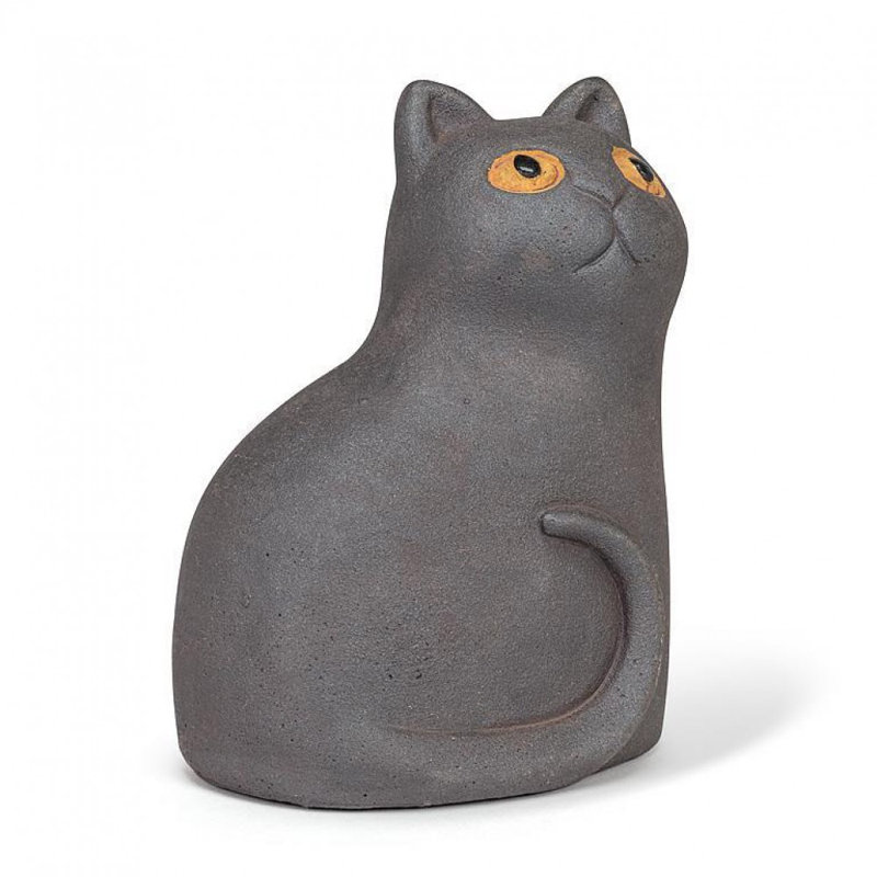 Petite figurine de chat gris