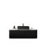 Meuble-lavabo 48 po avec lavabo, lavabo en céramique noire, rangement flottant, 2 tiroirs, rayé 3D mat, système de fermeture en douceur, comptoir, pré-assemblé, système rayé facile à installer-130100654-130100649