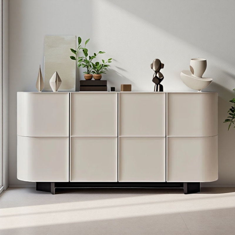 Armoire décorative italienne de conception minimaliste, Blanc