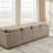 Chenille Upholstered Sectional Sofa Couch With Ottoman-120142508