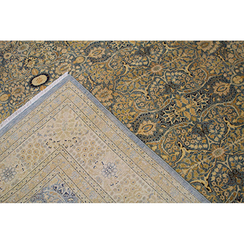 Tapis beige noué à la main de haute qualité