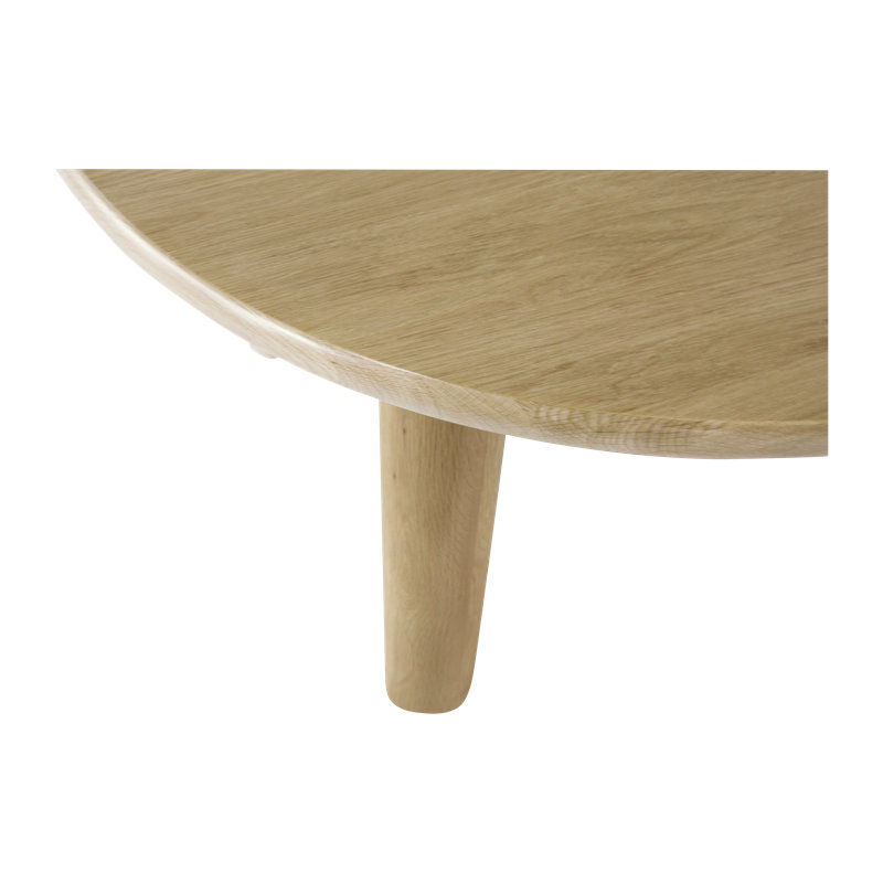 Tully Oak Round Solid Wood Base Dining Table