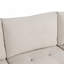 Beige Chenille With Square Arms Sofa