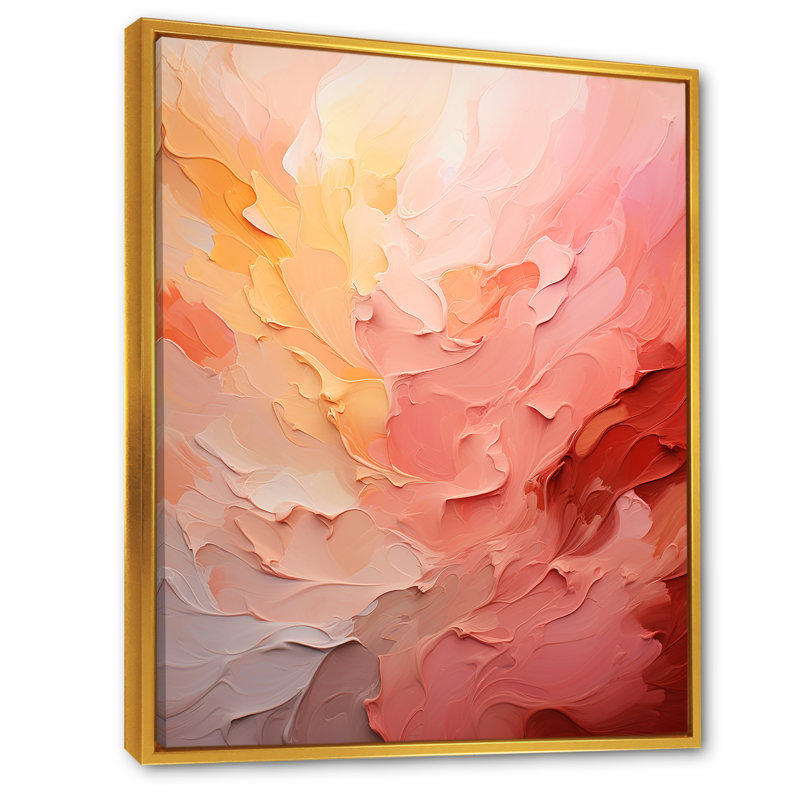 Gradient Grace Artistry - Rainbow, impression d'art mural, H 32 po x l 16 po x P 1 po, Cadre flottant doré