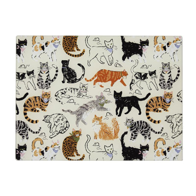 Feline Friends Glass Worktop Saver