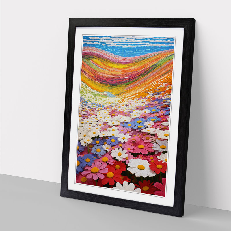 Single Picture Frame Print on Wood, Black Framed, 64cm H x 46cm W