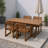7-Piece HDPE Outdoor Dining Set for  Weather-Resistant Patio Table with Umbrella Hole and Armrest   Chairs-1613778953-1613778930