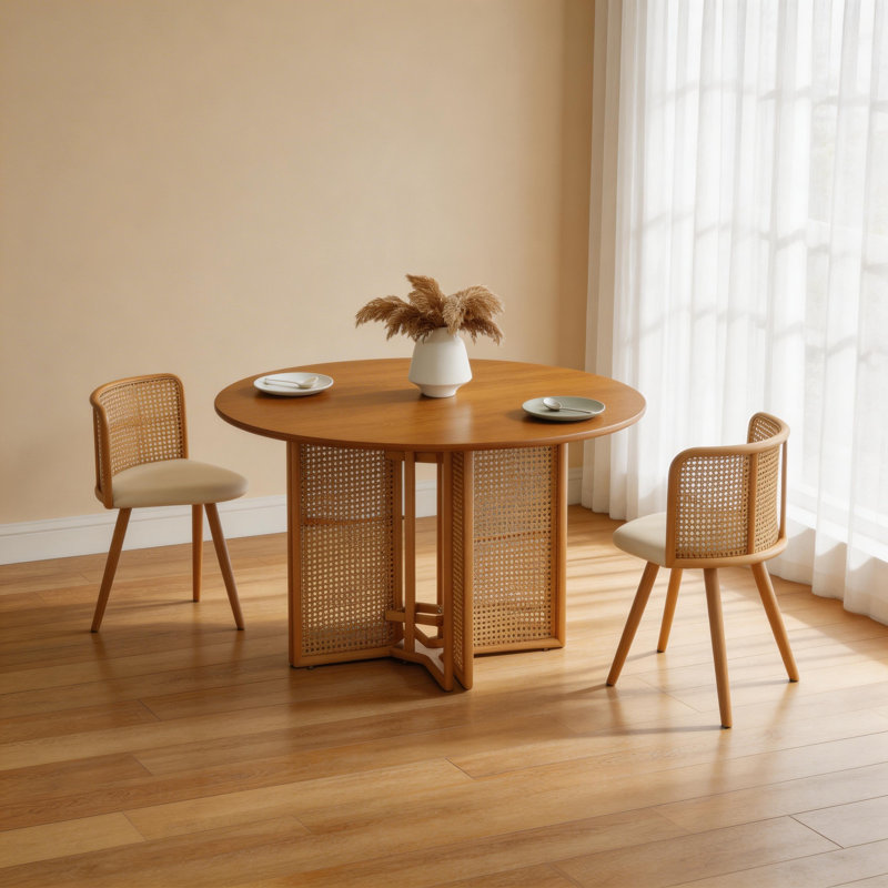 Cotton Upholstered Side Chair in Brown