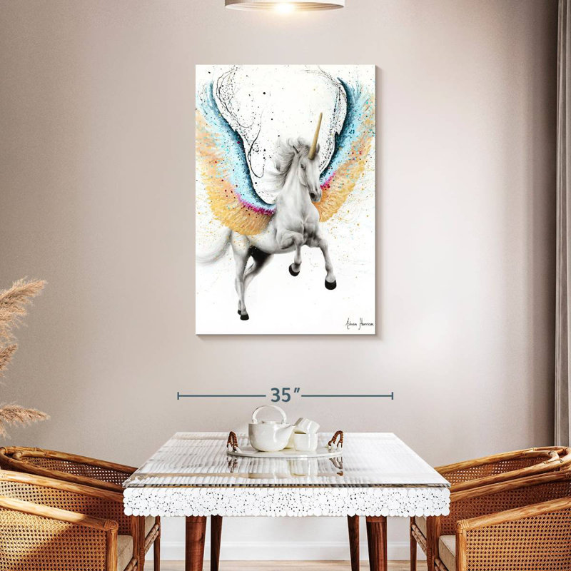Licorne fantaisiste, H 45 po x l 30 po
