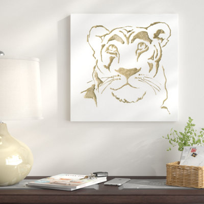« gilded lioness », impression sur toile