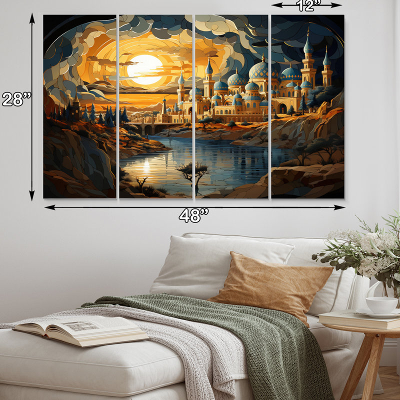 L'islam, 4 pièces, impression sur toile