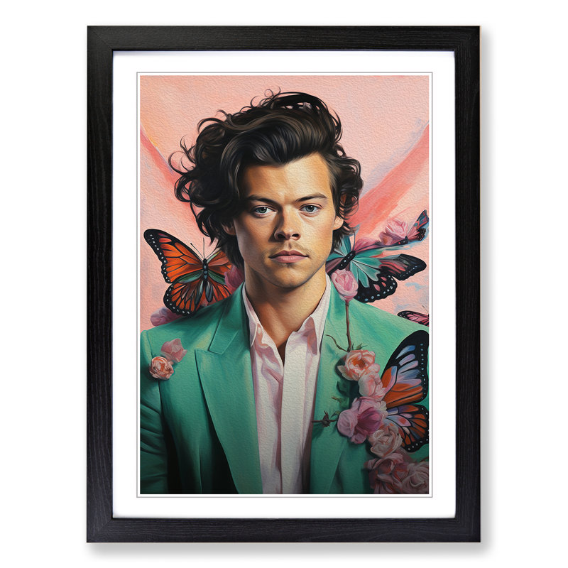 Harry Styles Symbolism Art - Framed Print