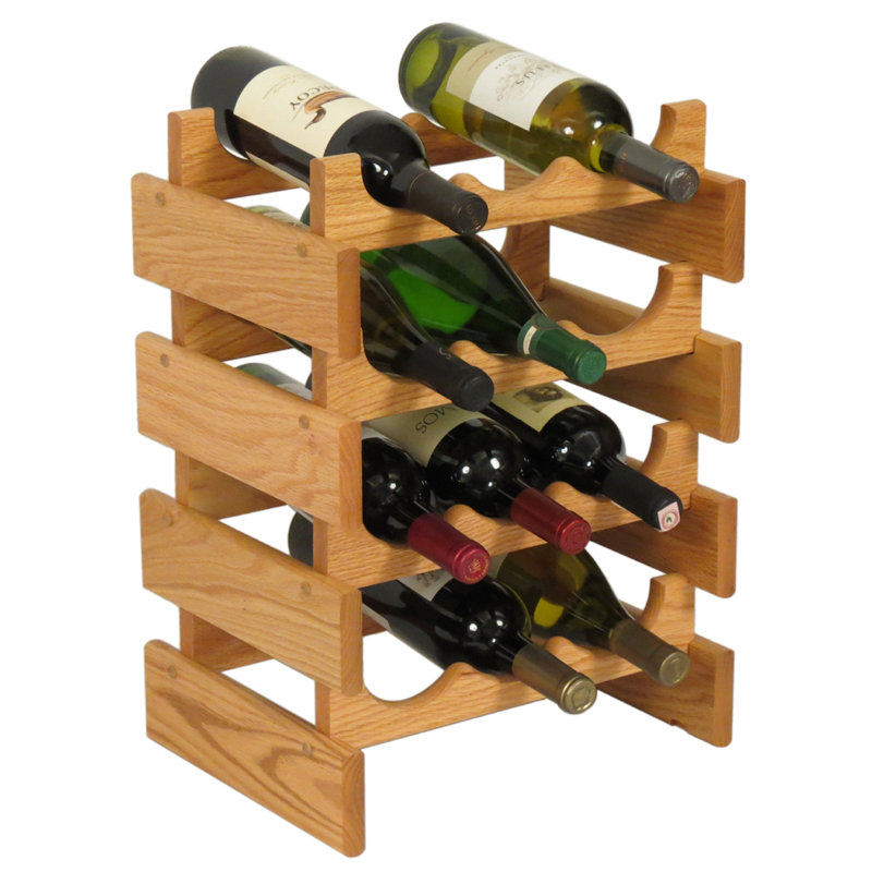 Support à vin Geis, Chêne clair, H 19,125 po x l 14 po x P 10,75 po