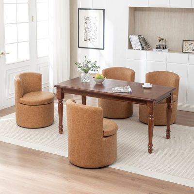 Charys 31.5"  Faux Leather Dining Chair(Set of 4)