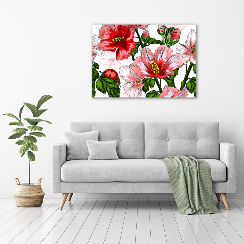 Hibiscus - No Frame Print on Glass