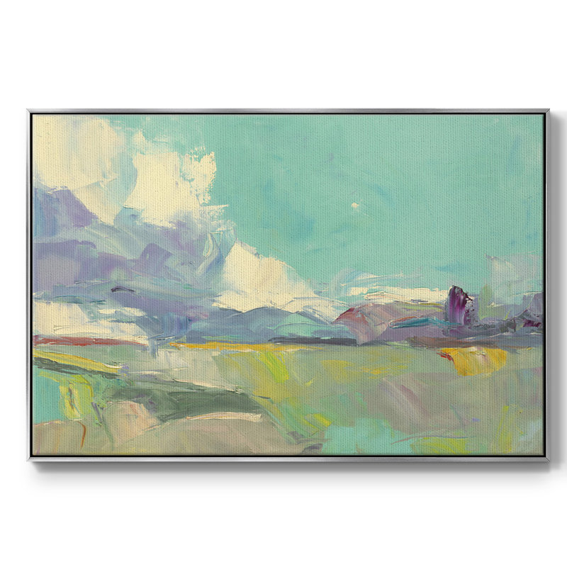 " Road Trip ", 25" H x 37" W x 2" D, Silver Floater Framed Canvas