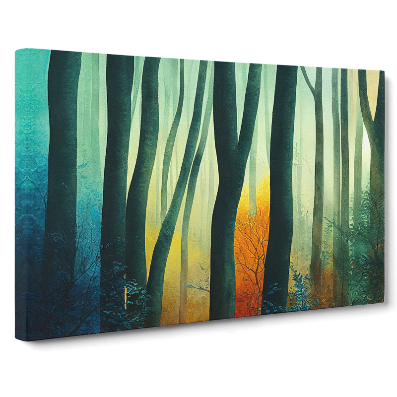 Beauteous Colourful Forest - Wrapped Canvas, 35cm H x 50cm W x 3cm D