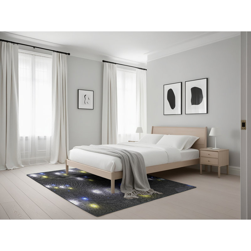 Tapis noir Uman, Rectangle 5 pi x 7 pi
