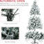Arbre artificiel de 6 pi de hauteur avec branches en plastique et 350 feuilles de Noël colorées et faciles à assembler et à ranger, ignifuge,