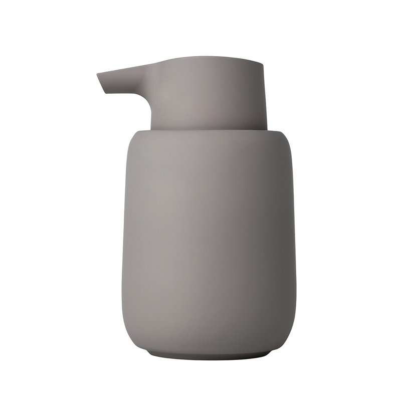 Grey Ceramic and Silicone Soap Dispenser with Pump