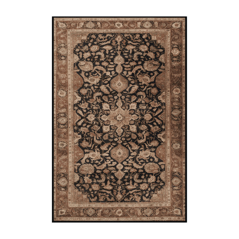 Tapis brun lavable à la machine, Tapis de couloir 2 pi x 5 pi