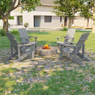 Chaise Adirondack légère en plastique pour terrasse pour piscine