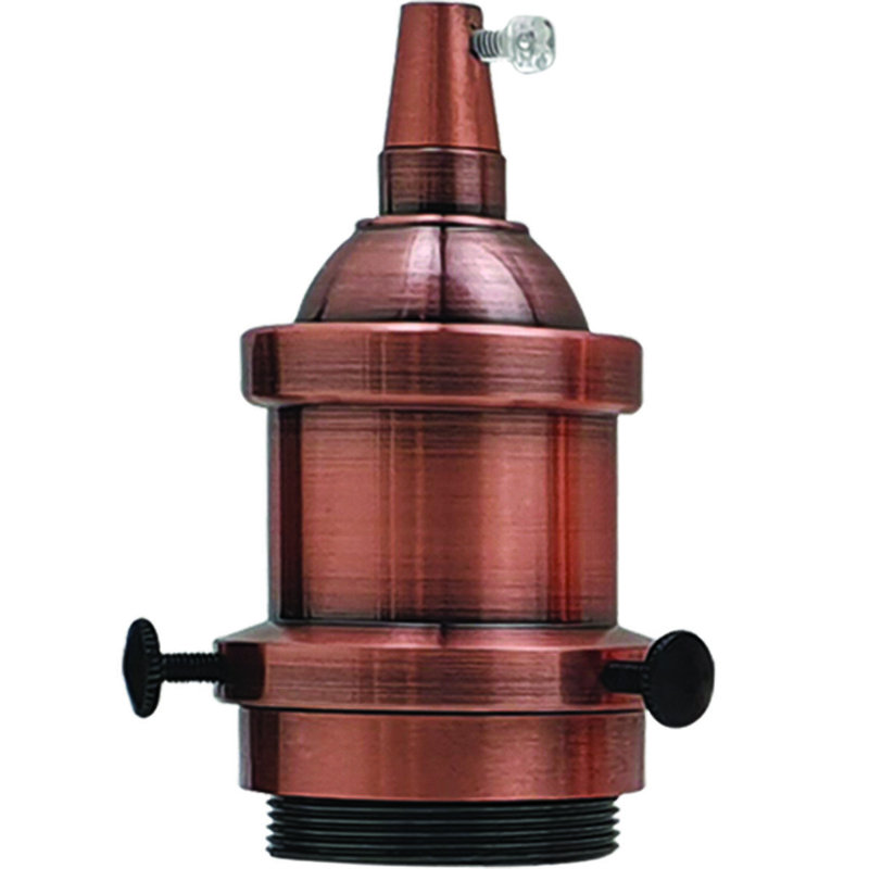 Vintage Industrial Lamp Light Bulb Holder Antique Retro Edison ES E27 Fitting, Copper