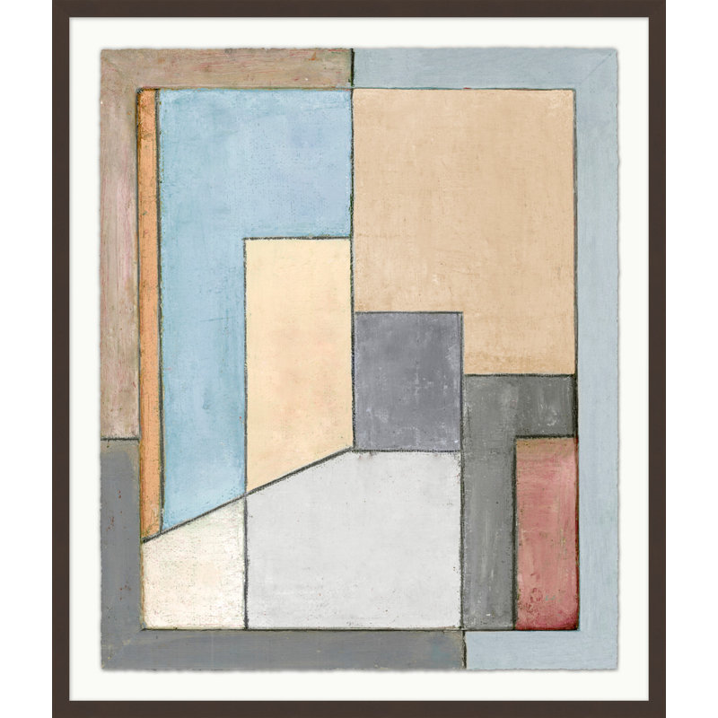 «Geometric Study 1» par Christopher Kennedy - Peinture encadrée sur papier