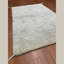 Tapis géométrique gris clair en laine et en soie noué à la main 4 pi x 6 pi Geometric