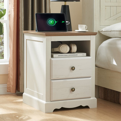 Mina Nightstand With Charging Station