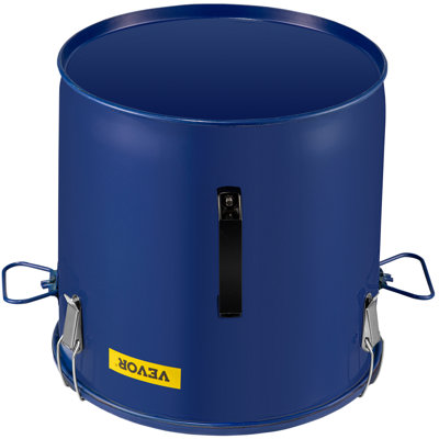 Seau à graisse pour friteuse Bac à huile pour friteuse en acier avec réservoir à revêtement antirouille 37,9 L