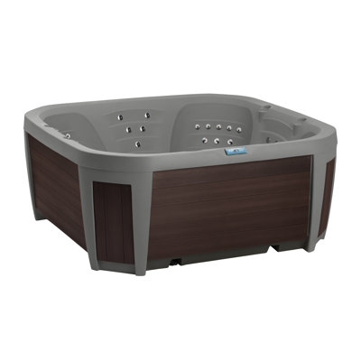 Bali Hot Tub New for 2025, 6-Person Open, 45 SS Jet, 230V, Real Stainless Heater, Beautiful Upgraded Synthetic Wood Skirt, Ozone, Waterfall and LED Lighting