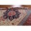 Tapis oriental géométrique Heriz Serapi noué à la main 10 x 13