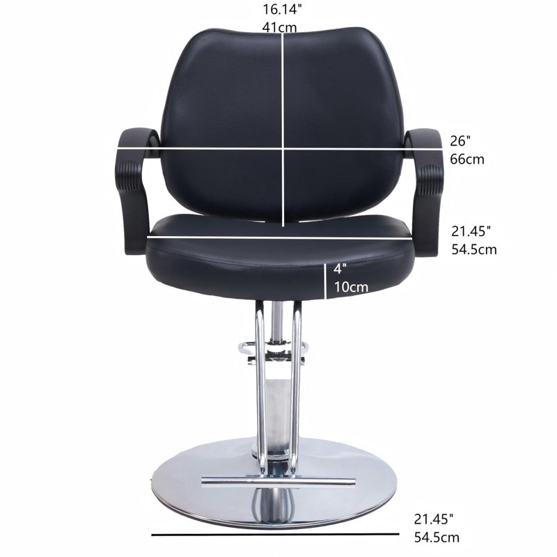 Fauteuil de coiffeur réglable hydraulique avec base robuste