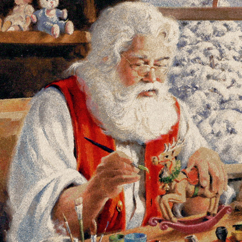 North Burnet Santa Gifts Area Rug, Rectangle 5'4" x 7'8"